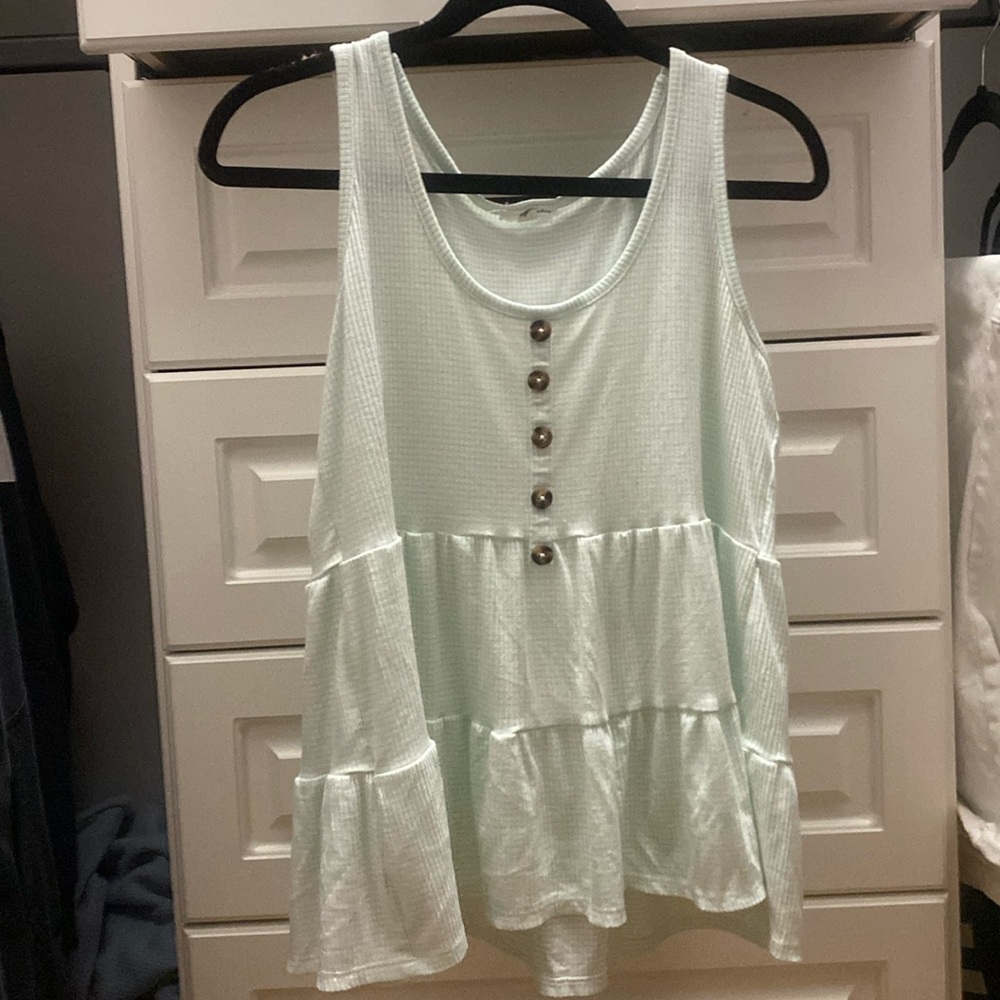 mint and white striped tank